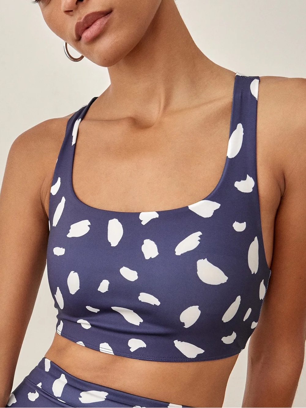 Reformation Gwen Ecomove Bra/Top in ‘Splatter’